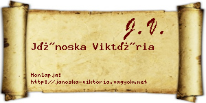 Jánoska Viktória névjegykártya